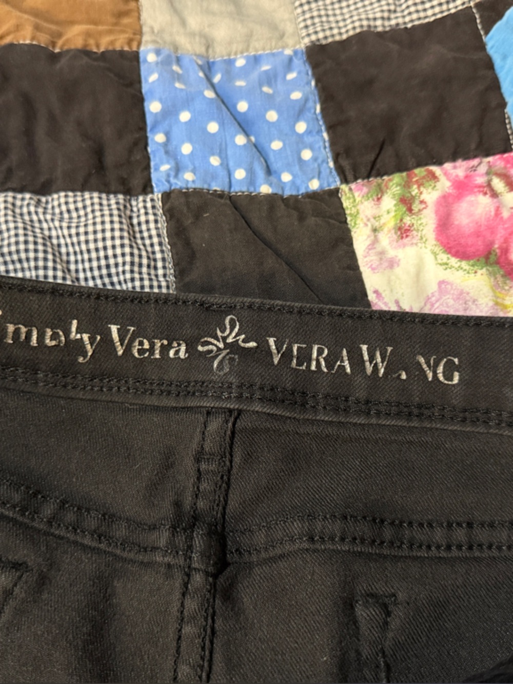 Simply Vera Black Stretch Skinny Pants - Picture 2 of 8